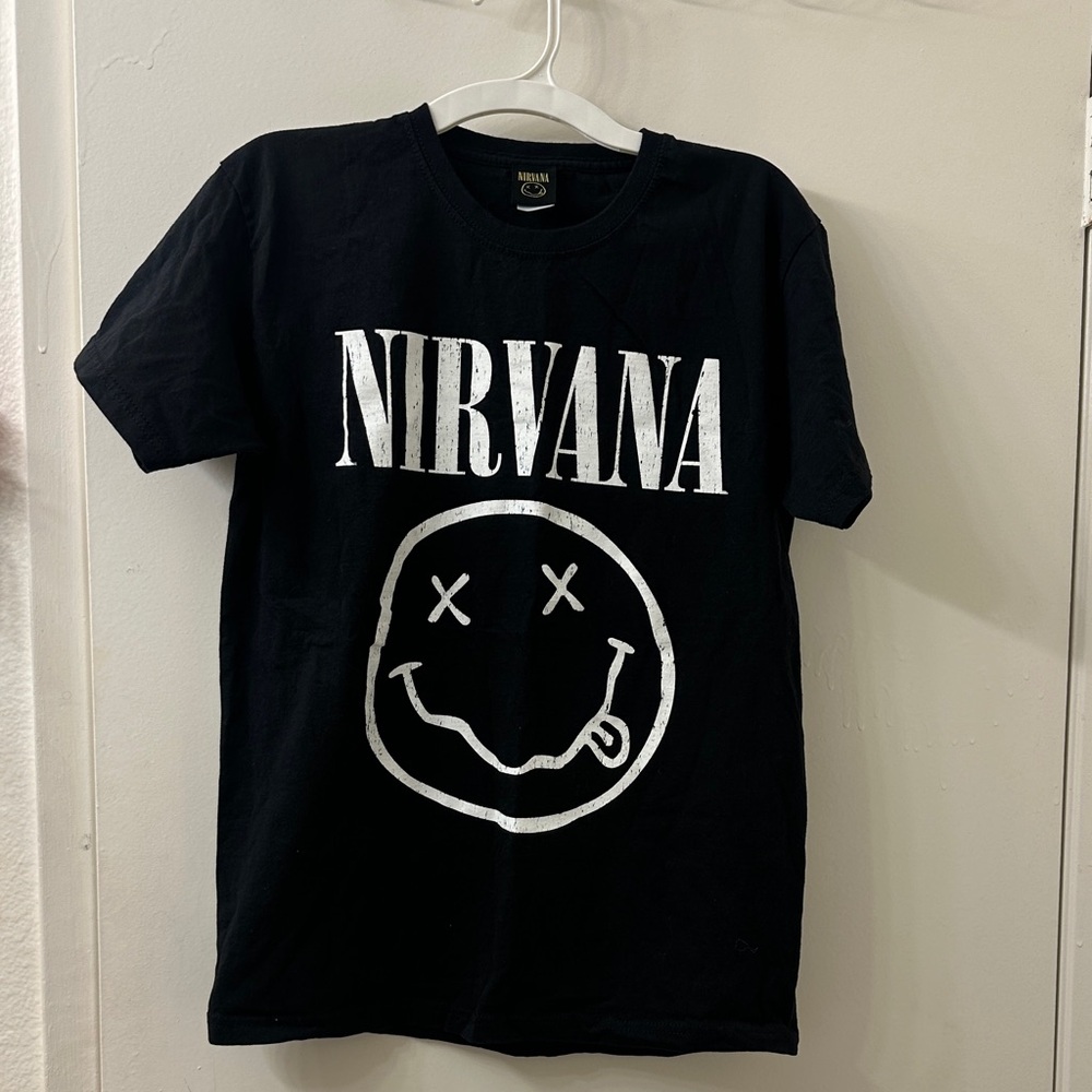 NIRVANA Black and White Short Sleeve Tee